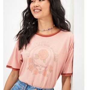 Grateful Dead Productions T Shirt Pink Graphic Hippie Tailgate Band Tee Indie M